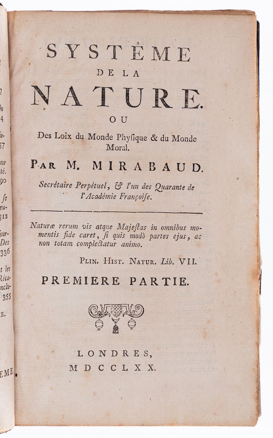 Oeuvres Philosophiques， Tome I d&#39;Holbach， Paul Henri Thiry Oeuvres Philosophiques， Tome I d'Holbach， Paul Henri Thiry
